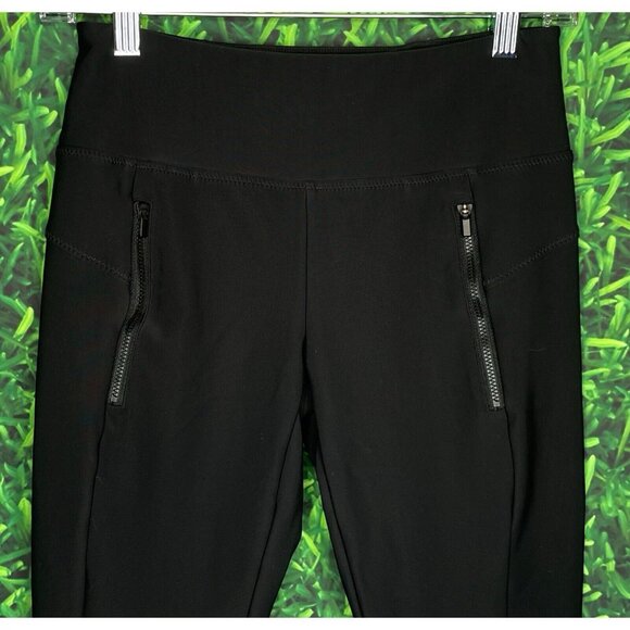 Athleta Stellar Tight Commute Work Travel Black XS Pants #870815 Zip Pockets - Picture 3 of 6